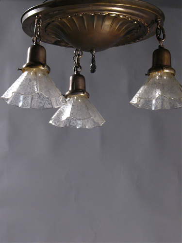 3-Light Flush Chandelier